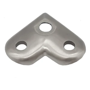 Postal – placare de montaj pentru balustrada de colț 42,4 mm AISI 304 satin 43×43×4 mm