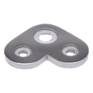 Postal – Clemă montaj colț pentru balustradă plată 43×43×4 mm AISI 304 satin