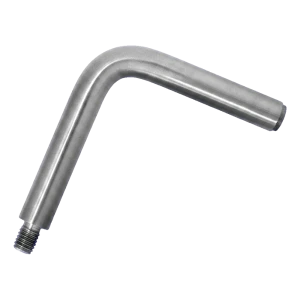 Tijă de susținere pentru balustradă 90° fi 12 mm 75×75 mm – oțel inoxidabil AISI 304 satinat