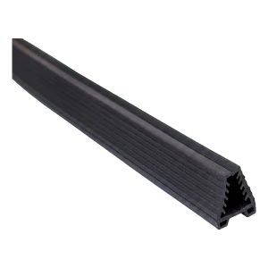 Garnitură din cauciuc pentru mâna curentă pe sticlă 16–17,5 mm, profil 24x24 mm, lungime 5 m