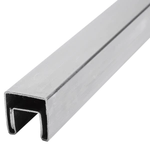 PSG Mâner aplicat pe sticlă 40x40 mm AISI 304 satin – 2500 mm