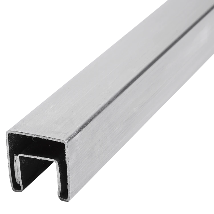 PSG Mâner aplicat pe sticlă 40x40 mm AISI 304 satin – 2500 mm 001-082 (1)