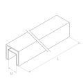PSG Mâner aplicat pe sticlă 40x40 mm AISI 304 satin – 2500 mm 001-082 (2)