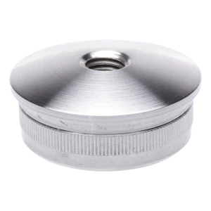 Capac bombat press-fit pentru țeavă balustradă 48,3 mm cu filet M8, AISI 304 satinat