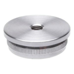 Dop bătut convex pentru țeavă 42,4 mm cu filet M8 – oțel inoxidabil satinat