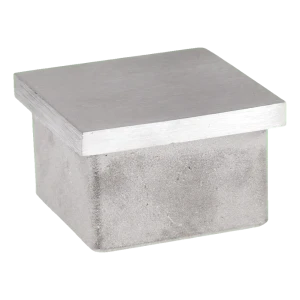 Dop pentru batere în profil pătrat 40×40×2 mm – oțel inoxidabil AISI 304 satinat