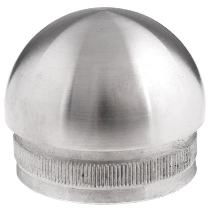 Capac elipsoidal Kozza pentru înfigere în țeavă balustradă 42,4 mm – oțel AISI 304 satinat 001-095 (1)
