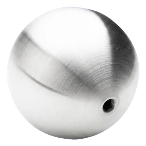 PINOX bilă de balustradă înșurubată goală Ø100 mm M10 – oțel inoxidabil satinat