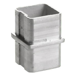Conector drept lipit pentru profil balustradă 40x40 mm – oțel inoxidabil AISI 304 satinat