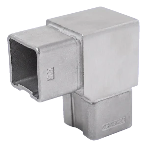 Cot 90° pentru profil balustradă 40x40 mm – oțel inoxidabil AISI304, satinat