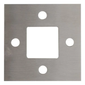 Bază stâlp balustradă pentru sudare 100x100 mm – oțel inoxidabil AISI 304 satin, sistem 40x40