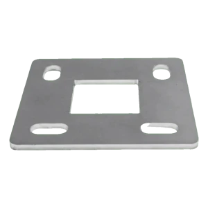 Baza pentru stâlp balustradă pentru sudare 80×80 mm – oțel inoxidabil AISI 304, sistem 40×40