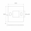 Bază pentru stâlp de balustradă pentru sudură 100×100 mm – oțel inoxidabil AISI 304, sistem 40×40 001-162 (2)