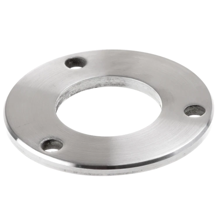Baza de stâlp balustradă pentru sudare fi 85 mm – oțel inoxidabil AISI 304 satinat, sistem 42,4 001-188 (1)