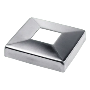 Rozetă de mascare pentru balustradă pătrată 108×108 mm pentru profil 40×40 – oțel inoxidabil, lucios