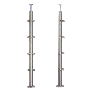 PSG stâlp balustradă de colț din oțel inoxidabil AISI 304 fi 42,4 mm H960 – montaj în podea