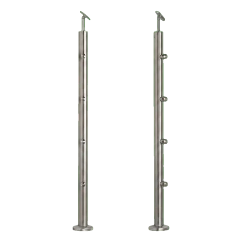 PSG Stâlp balustradă intermediar traversant fi 42,4 mm AISI 304 – 4 suporturi, satin 001-204 (1)