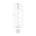 PSG Stâlp balustradă intermediar traversant fi 42,4 mm AISI 304 – 4 suporturi, satin 001-204 (4)