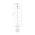 PSG Stâlp balustradă intermediar traversant fi 42,4 mm AISI 304 – 4 suporturi, satin 001-204 (4)