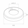 PSG Stâlp balustradă intermediar traversant fi 42,4 mm AISI 304 – 4 suporturi, satin 001-204 (5)