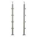 PSG stâlp de balustradă de colț din oțel AISI 304 ø42,4 mm H1060 mm cu suporturi pentru tuburi ø12 mm 001-206 (1)