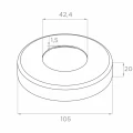 PSG stâlp intermediar pentru balustradă Ø42,4 mm din oțel inoxidabil AISI 304 – 4 suporturi Ø12, montaj în podea 001-207 (5)