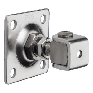 PSG balama reglabilă pentru poartă M16 AISI304 cu placă 80×80 mm – brută
