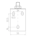 PSG ghidare superioară reglabilă pentru poarta culisantă cu role 160 mm 001-261 (2)