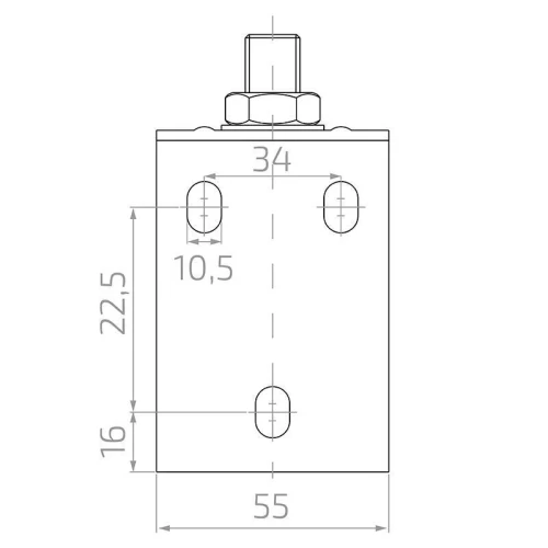 PSG ghidare superioară reglabilă pentru poarta culisantă cu role 160 mm 001-261 (2)