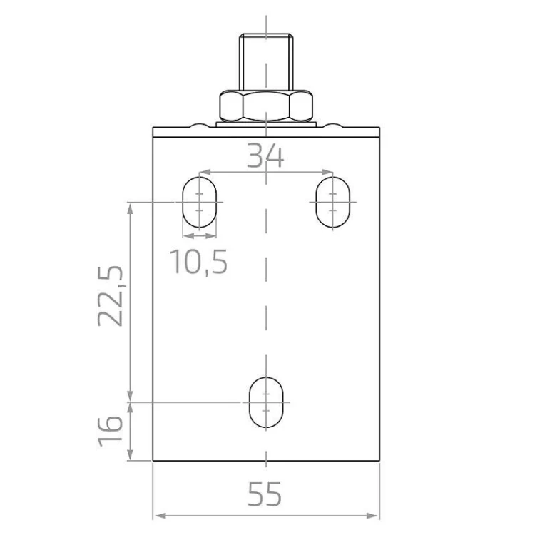 PSG ghidare superioară reglabilă pentru poarta culisantă cu role 160 mm 001-261 (2)