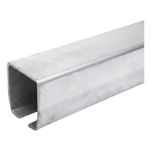 PSG șină de rulare pentru poartă culisantă – profil în U 140×140×6 mm, lungime 6 m, zincare la cald