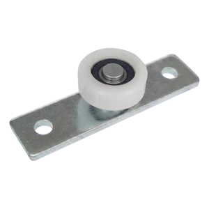 PSG – rolă ghidă din nylon pentru poartă suspendată ø40 mm cu placă de montaj