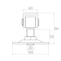 PSG balama reglabilă pentru porți M20 cu placă 100×100 mm zincată – ureche neagră 001-373 (5)