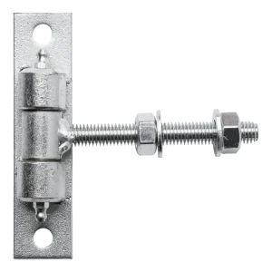 Balama reglabilă pentru poartă M12 zincată – placă 130×30 mm