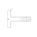 PSG opritor reglabil pentru porți batante cu blocare – clichet 50 mm, oțel zincat 001-444 (3)