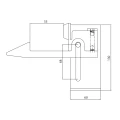 PSG opritor reglabil pentru porți batante cu blocare – clichet 50 mm, oțel zincat 001-444 (4)