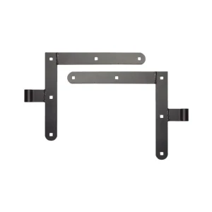 Balama unghiulară din oțel negru H250 x L285 mm – set complet 4 buc. pentru două canaturi
