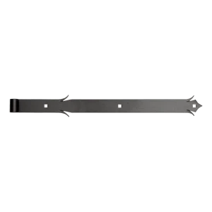 Balama decorativă cu bandă pentru porți batante 700 mm × 50 mm – negru