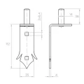 Cap pentru balama cu curea decorativ fi 14 mm pentru porți batante – pentru înșurubare 001-510 (2)