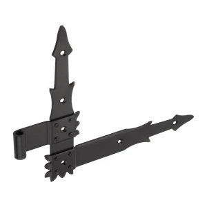 Balama unghiulară pentru obloane stânga 250 mm oțel negru - decorativă