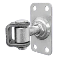 Komet – balama regulabilă pentru poartă M12 cu placă 75 × 37 mm, zinc galvanic 001-522 (1)