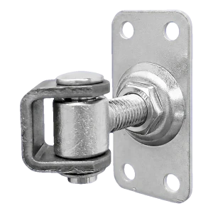 Komet – balama regulabilă pentru poartă M12 cu placă 75 × 37 mm, zinc galvanic