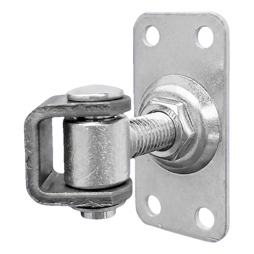 Komet – balama regulabilă pentru poartă M12 cu placă 75 × 37 mm, zinc galvanic 001-522 (1)