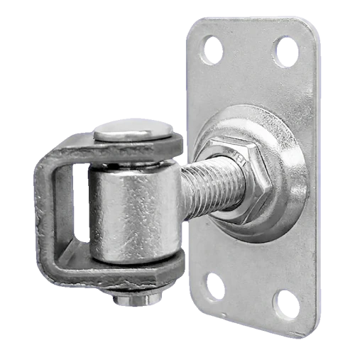 Komet – balama regulabilă pentru poartă M12 cu placă 75 × 37 mm, zinc galvanic 001-522 (1)
