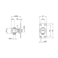 Komet – balama regulabilă pentru poartă M12 cu placă 75 × 37 mm, zinc galvanic 001-522 (2)