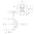 Comunello Albatros Piccolo – sistem balamale pentru poartă pliabilă până la 4 m / 100 kg 001-530 (6)
