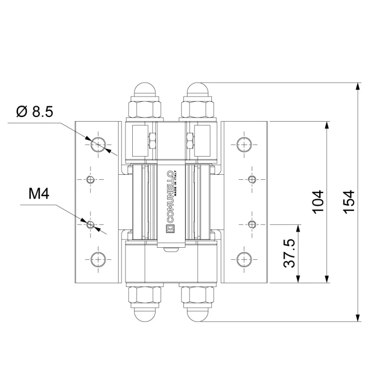 Comunello Albatros Piccolo – sistem balamale pentru poartă pliabilă până la 4 m / 100 kg 001-530 (7)
