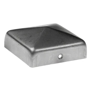 Căciulă kopertă din oțel pentru stâlp de gard 20×20 mm cu marginea înaltă