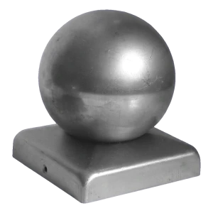 Capac pentru gard din oțel cu bilă pentru stâlp 40x40 mm – brut