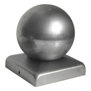 Capac pentru gard din oțel pentru stâlp 50×50 mm cu bilă fi 50 mm – galvanizat